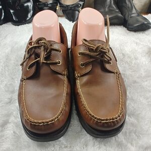 Eastland Men’s Eastport Boat Shoes — Brown Leather — Size 8D